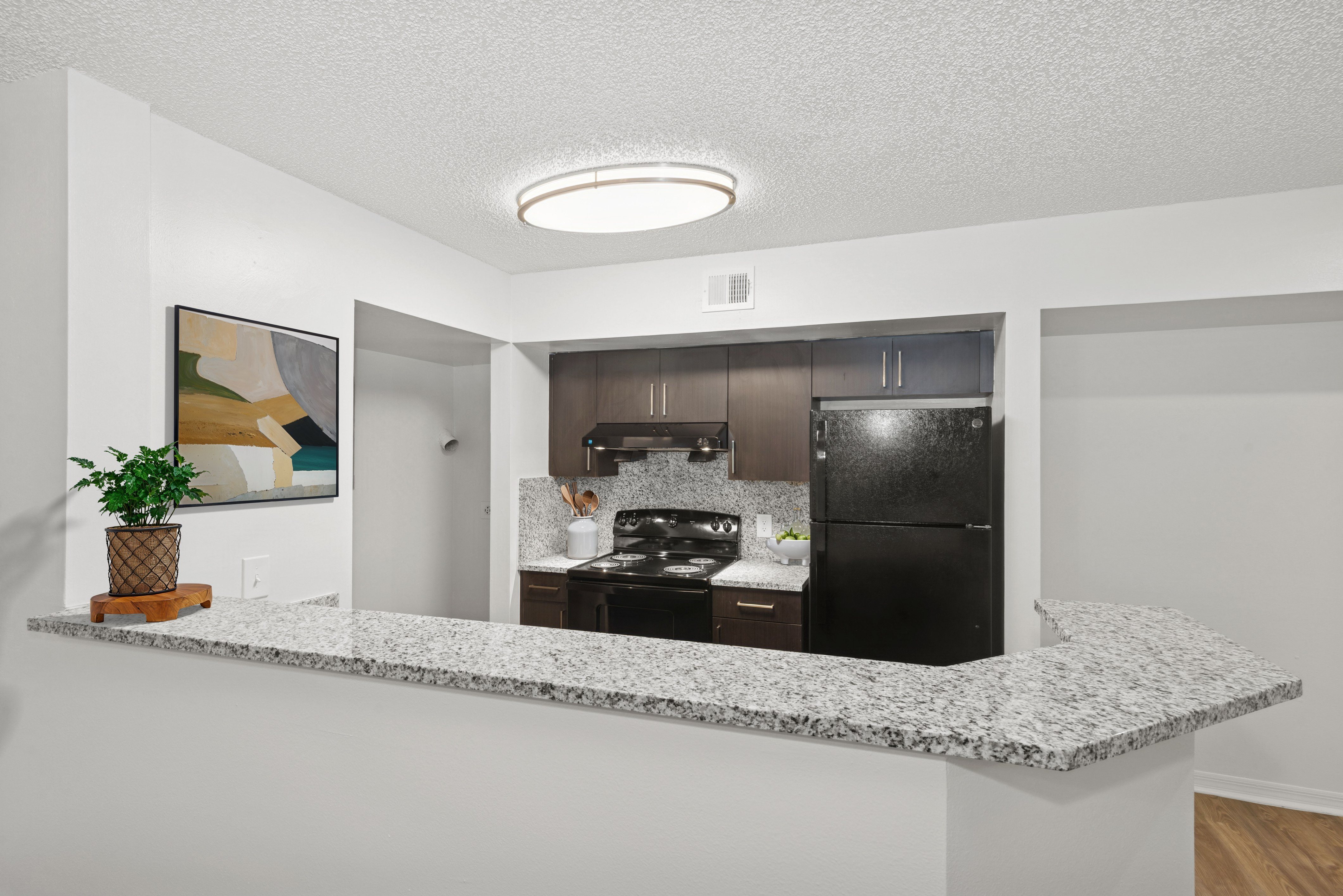Kitchen counter at Running Brook Apartments in Miami FL